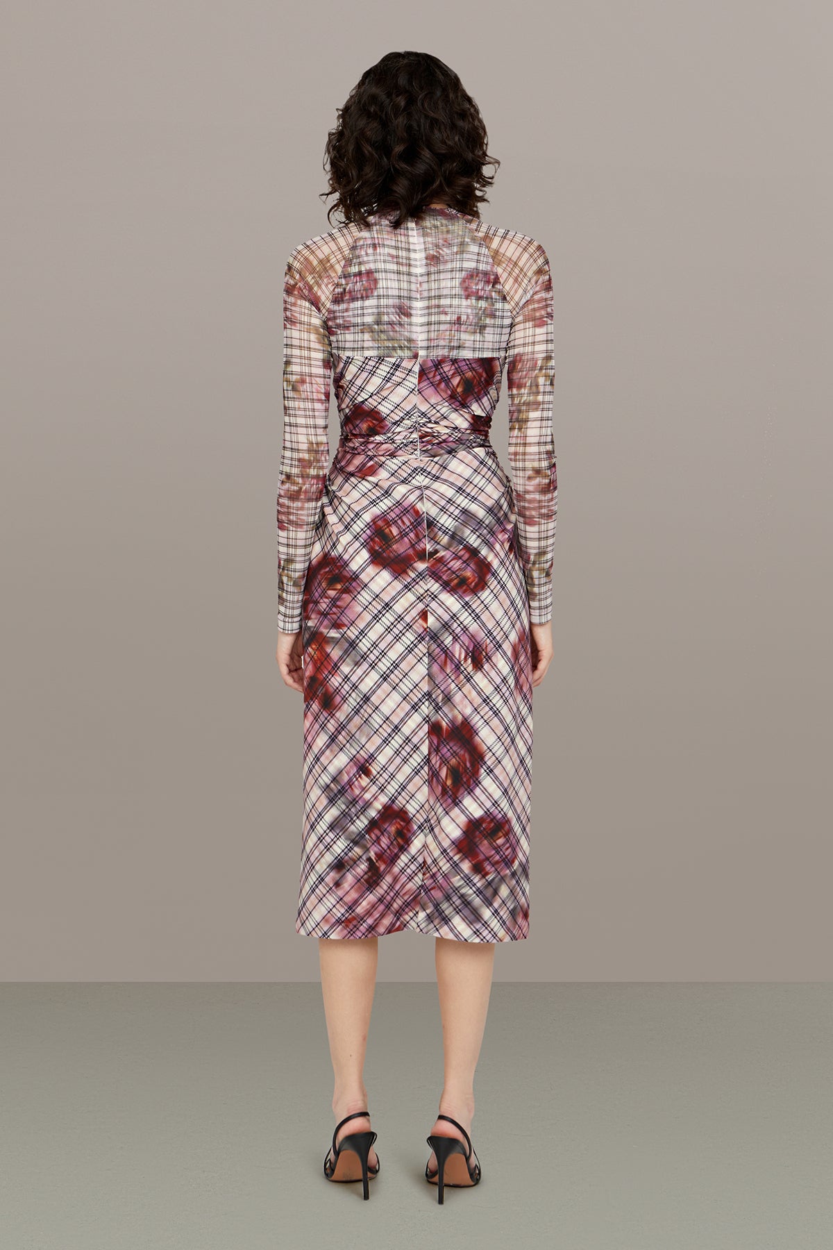 Amur | Edith Midi Dress | Rose Check
