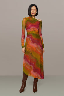 Amur | Drena Mesh Midi Dress | Lucid Glaze