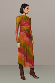 Amur | Drena Mesh Midi Dress | Lucid Glaze