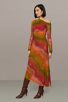 Amur | Drena Mesh Midi Dress | Lucid Glaze