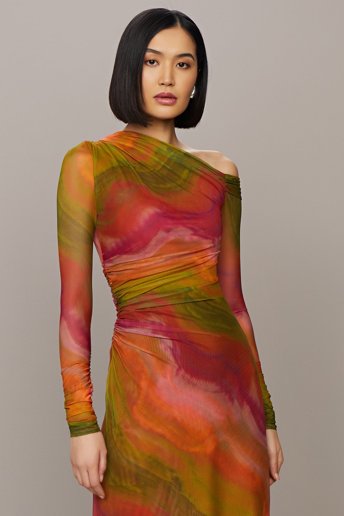 Amur | Drena Mesh Midi Dress | Lucid Glaze