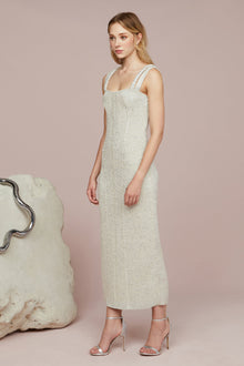 Amur | Indiyah Metallic Knit Midi | Stellar