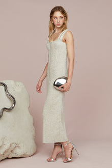 Amur | Indiyah Metallic Knit Midi | Stellar