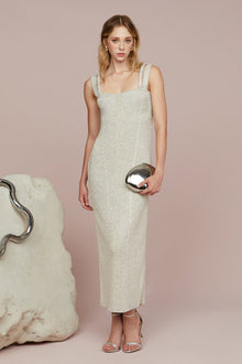 Amur | Indiyah Metallic Knit Midi | Stellar