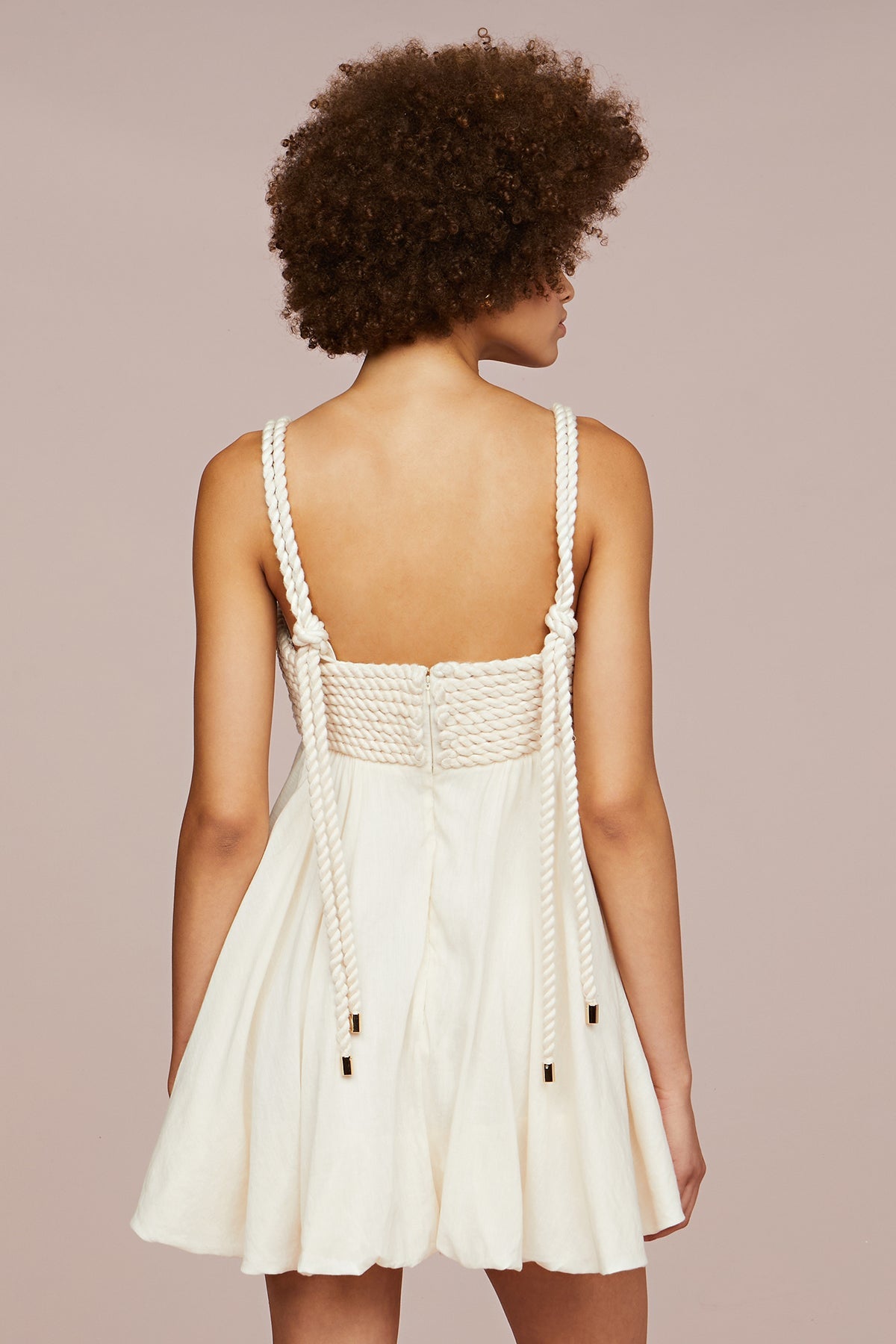 Amur | Truth Rope Bubble Dress | Mother Of Pearl