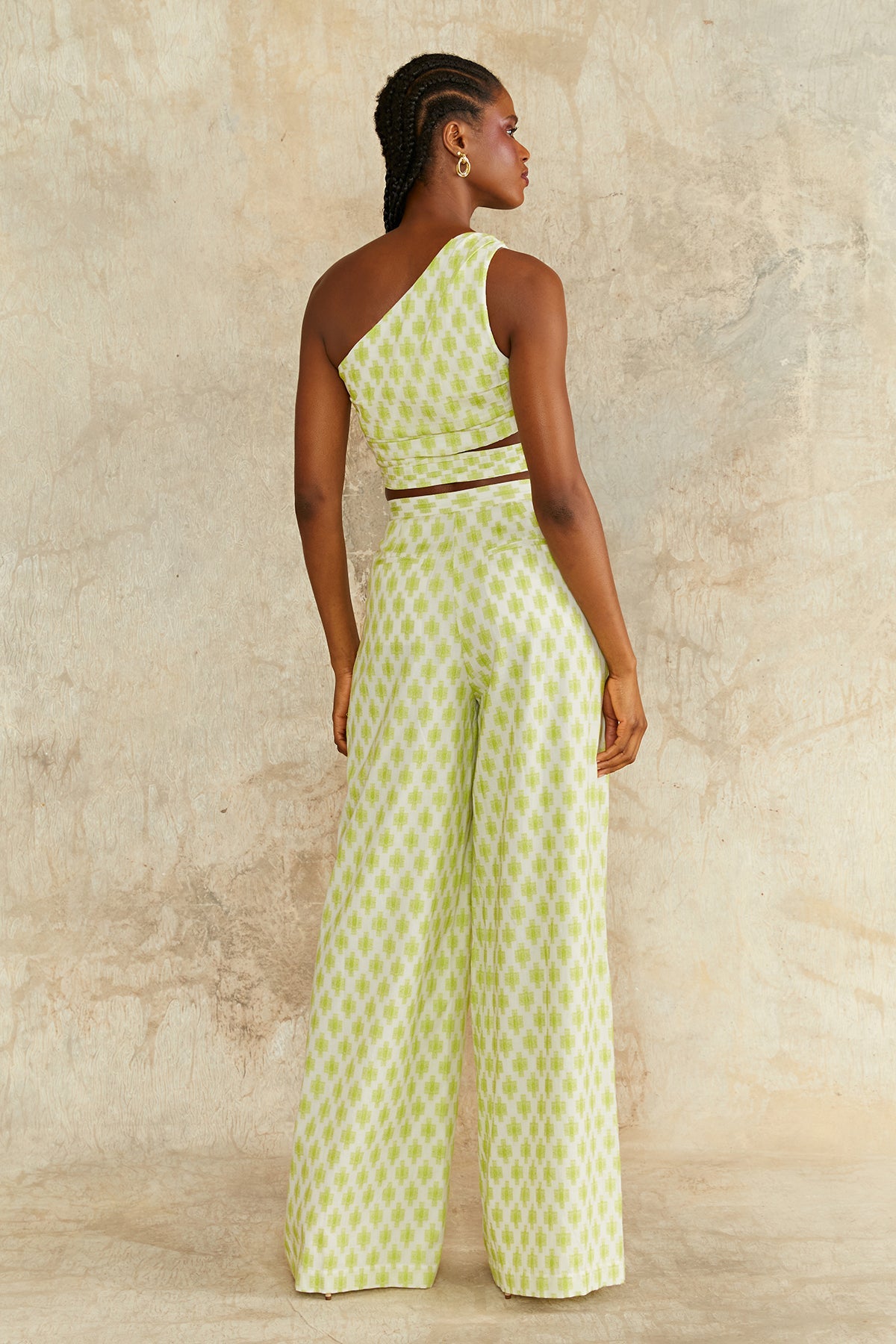Amur | Oak Crop Top | Ivory Jacquard