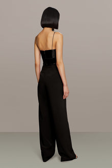 Amur | Quindell Rosette Jumpsuit | Black