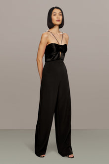 Amur | Quindell Rosette Jumpsuit | Black