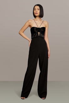 Amur | Quindell Rosette Jumpsuit | Black