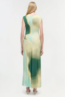 Womens | Acacia Jersey Midi Dress | Sea Glass Sunset Print