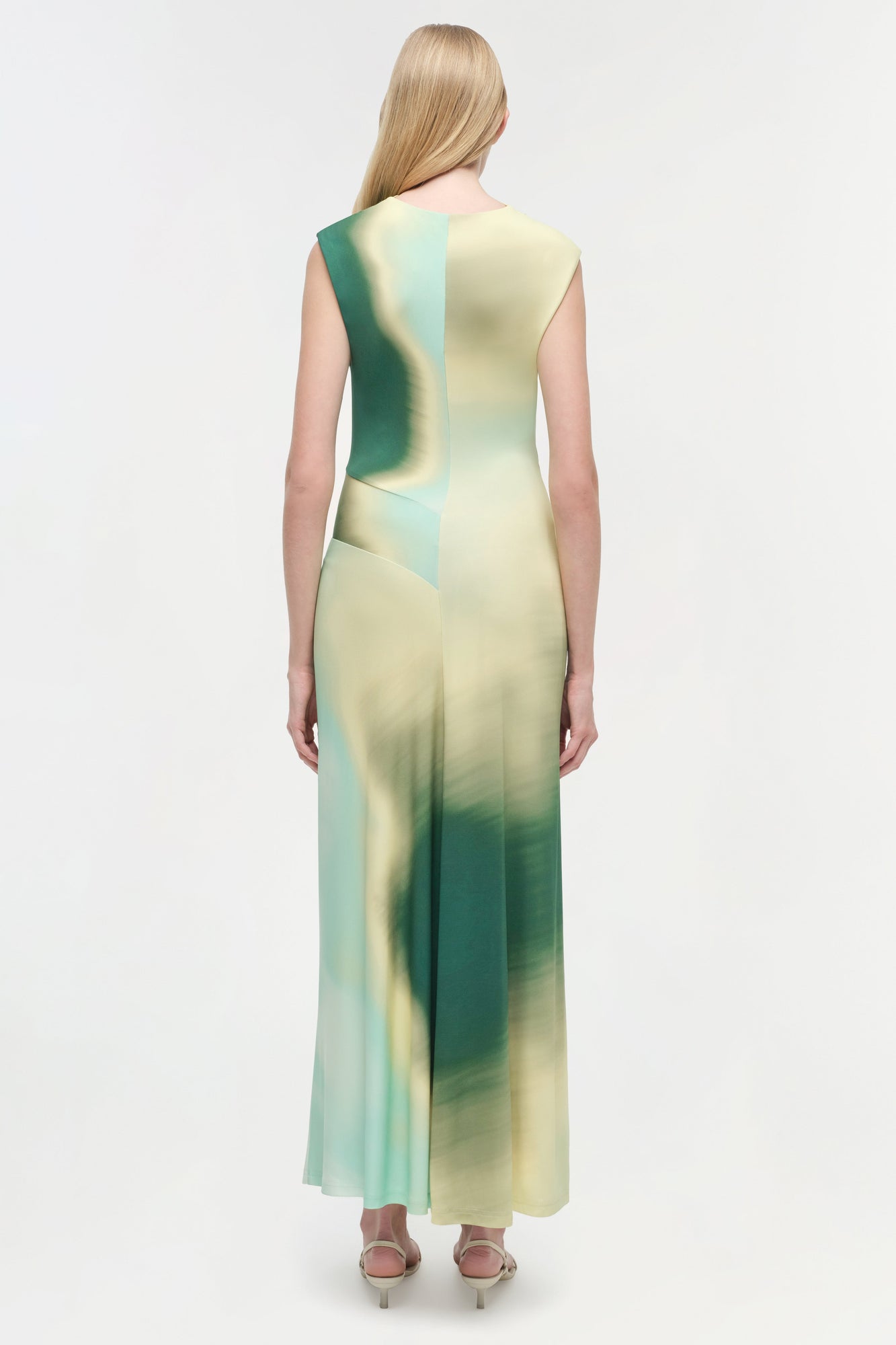 Womens | Acacia Jersey Midi Dress | Sea Glass Sunset Print