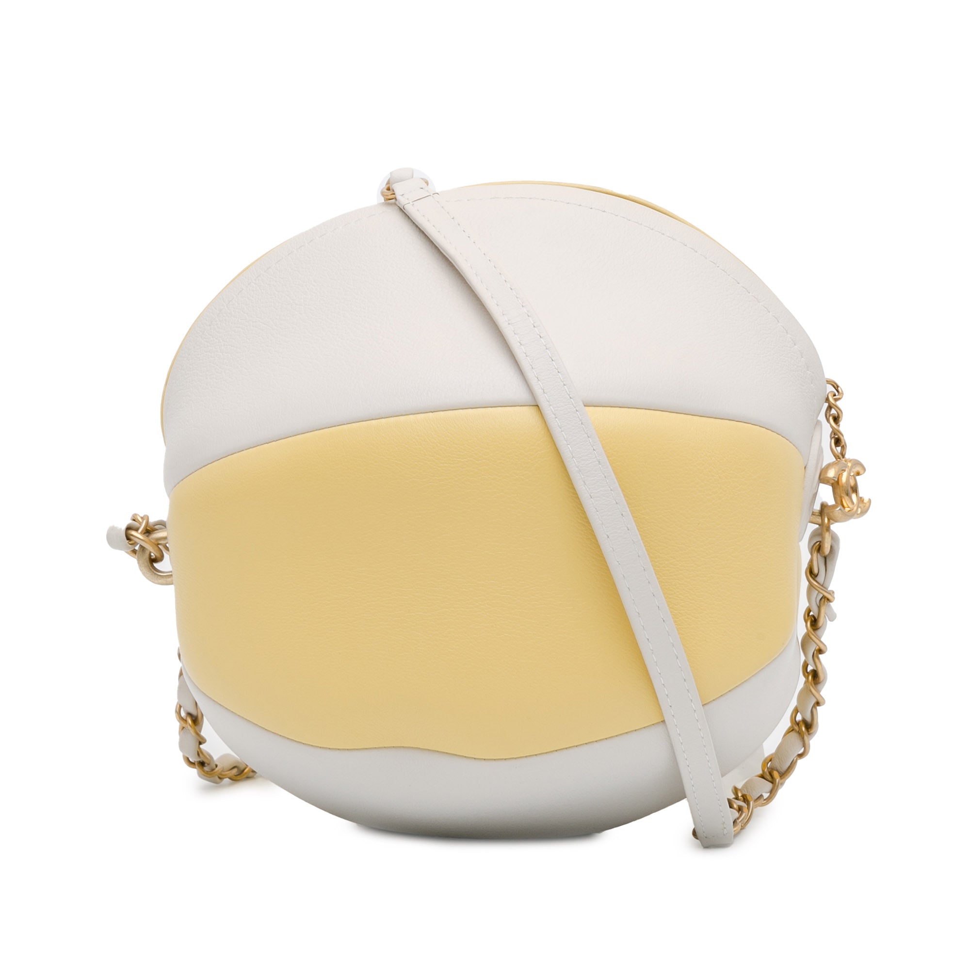 Chanel | Pre-Owned Calfskin Coco Beach Ball Bag | YellowWhite