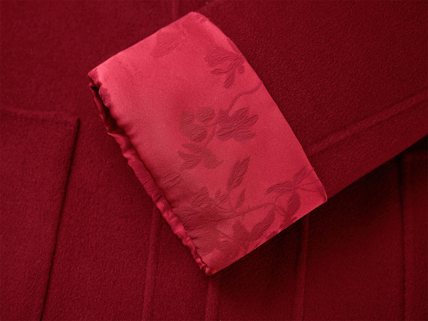 Double-Sided Wool Coat | Red