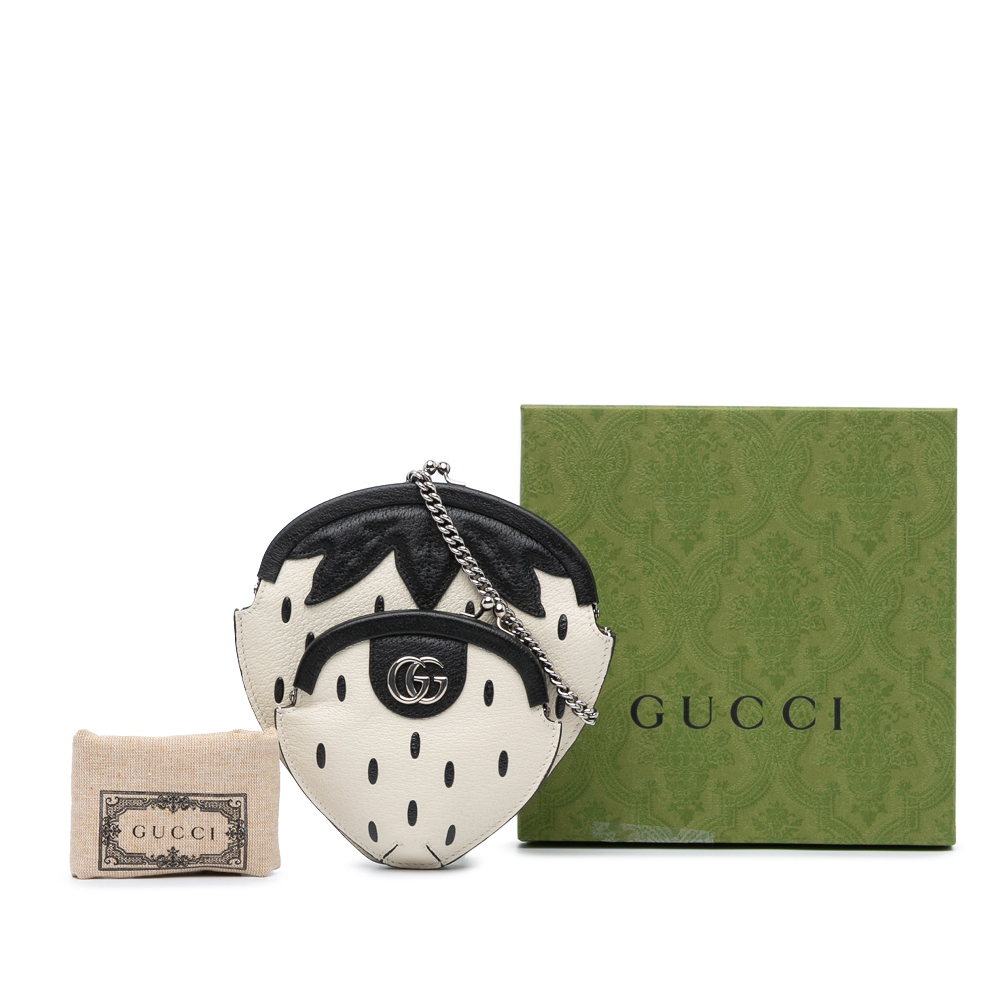 Gucci | Pre-Owned Leather Fruittini Strawberry Crossbody | White