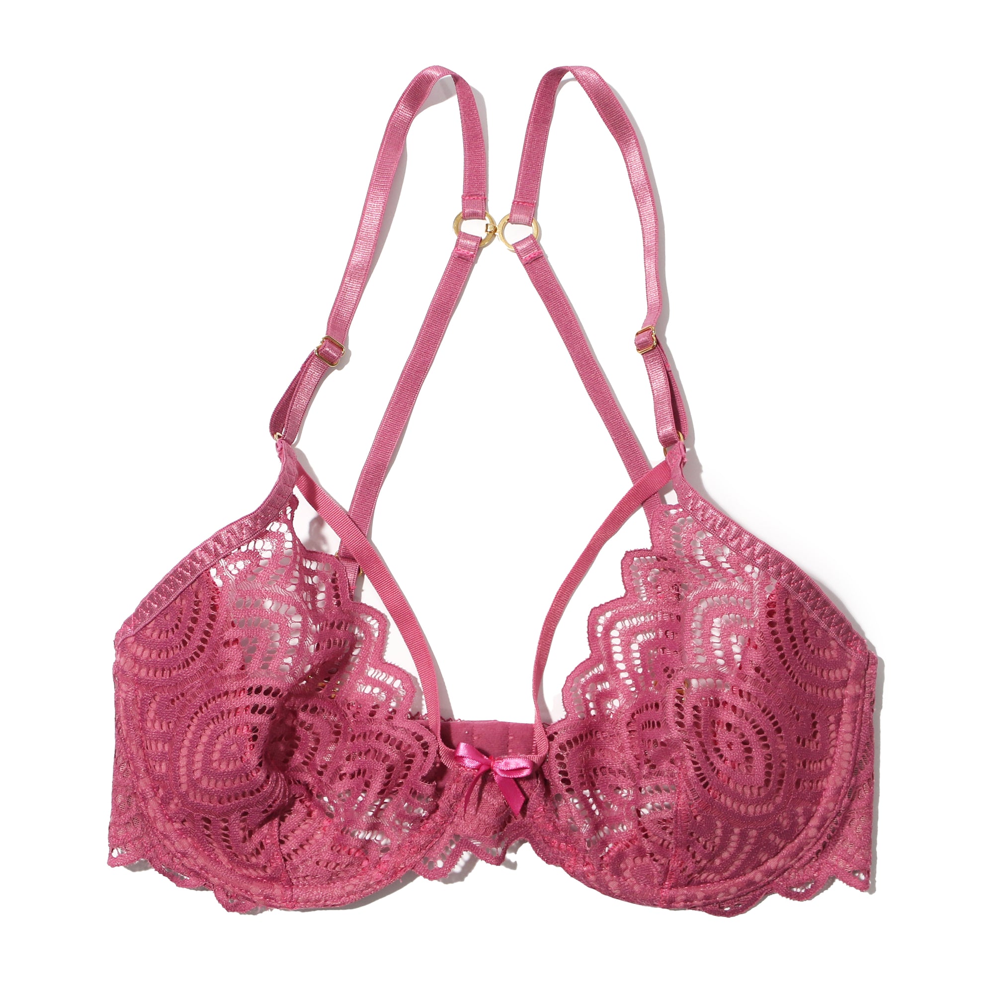 Strappy Lace Underwire Bra | Rosehip (Pink)