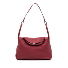 Hermes | Pre-Owned Clemence Lindy 34 | Red/Dark Red