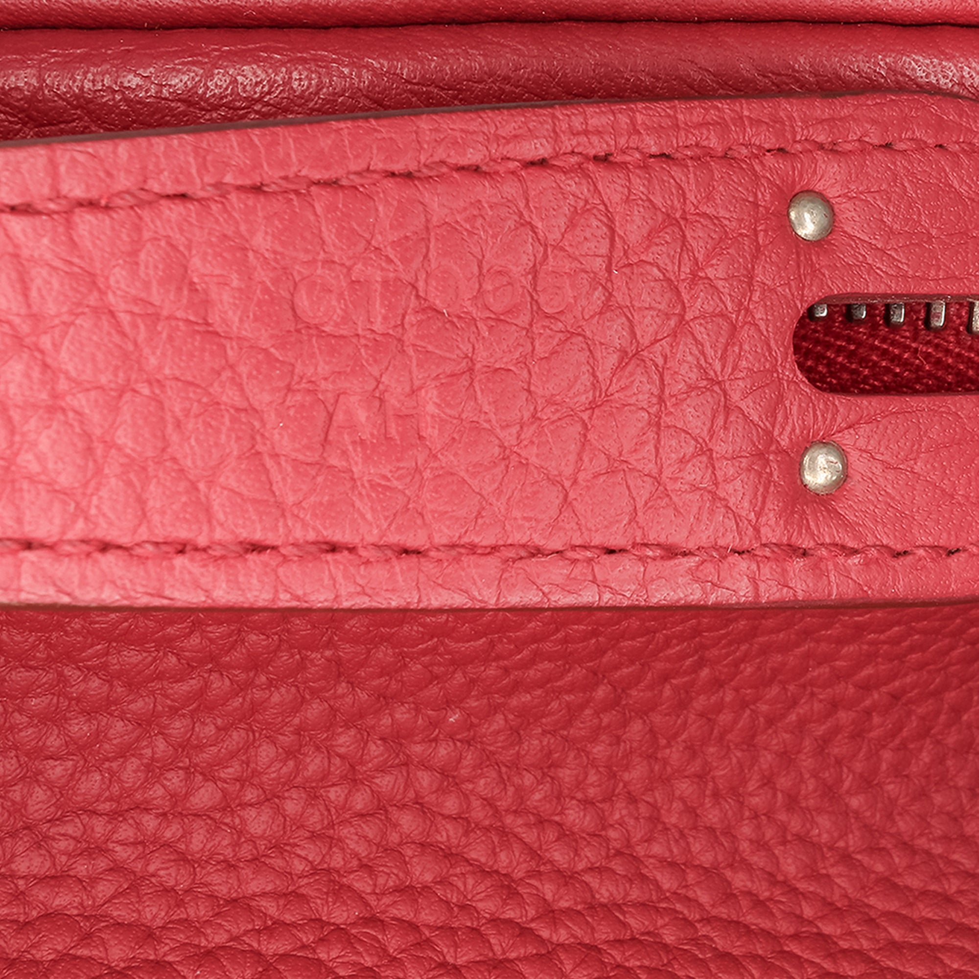 Hermes | Pre-Owned Clemence Lindy 34 | Red/Dark Red