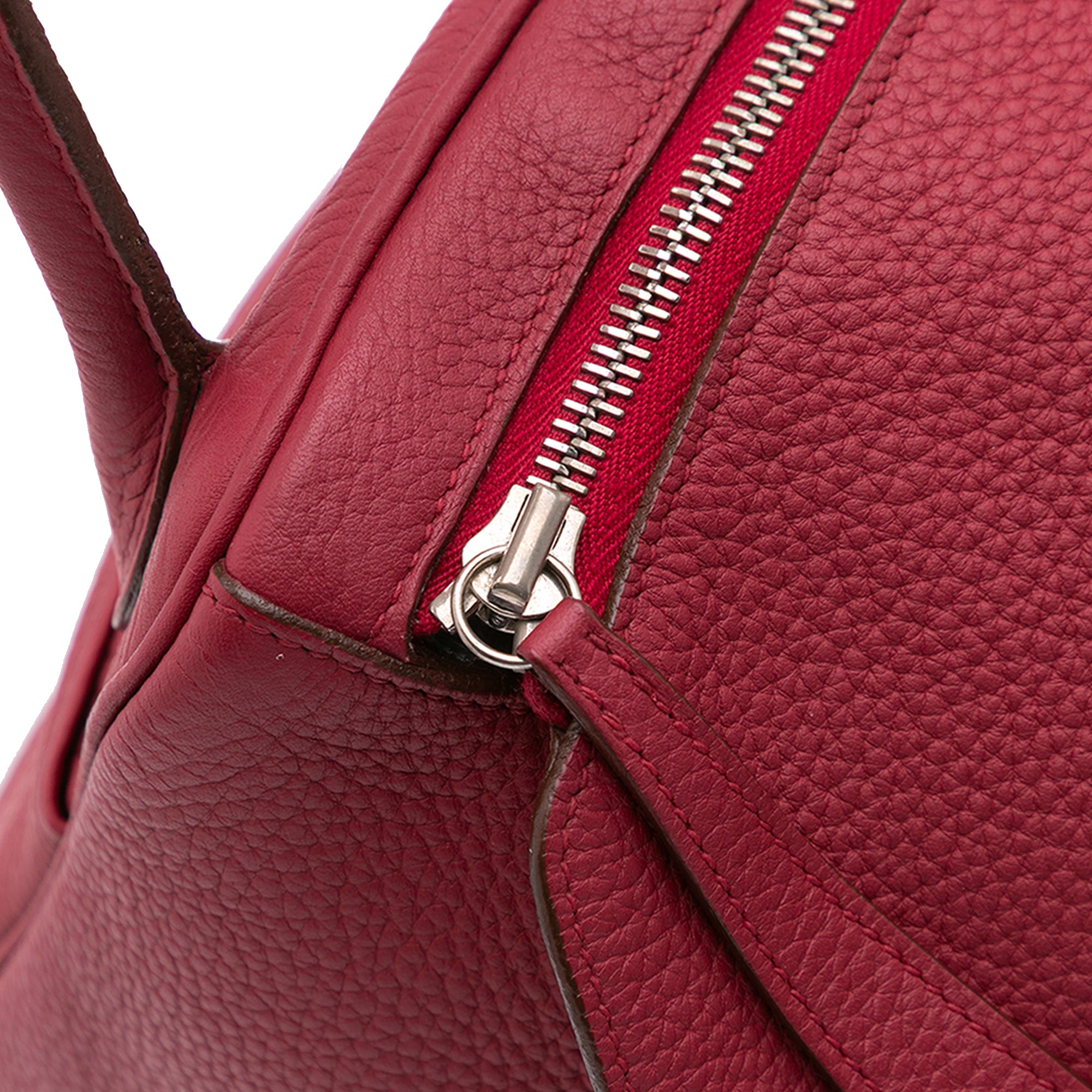 Hermes | Pre-Owned Clemence Lindy 34 | Red/Dark Red