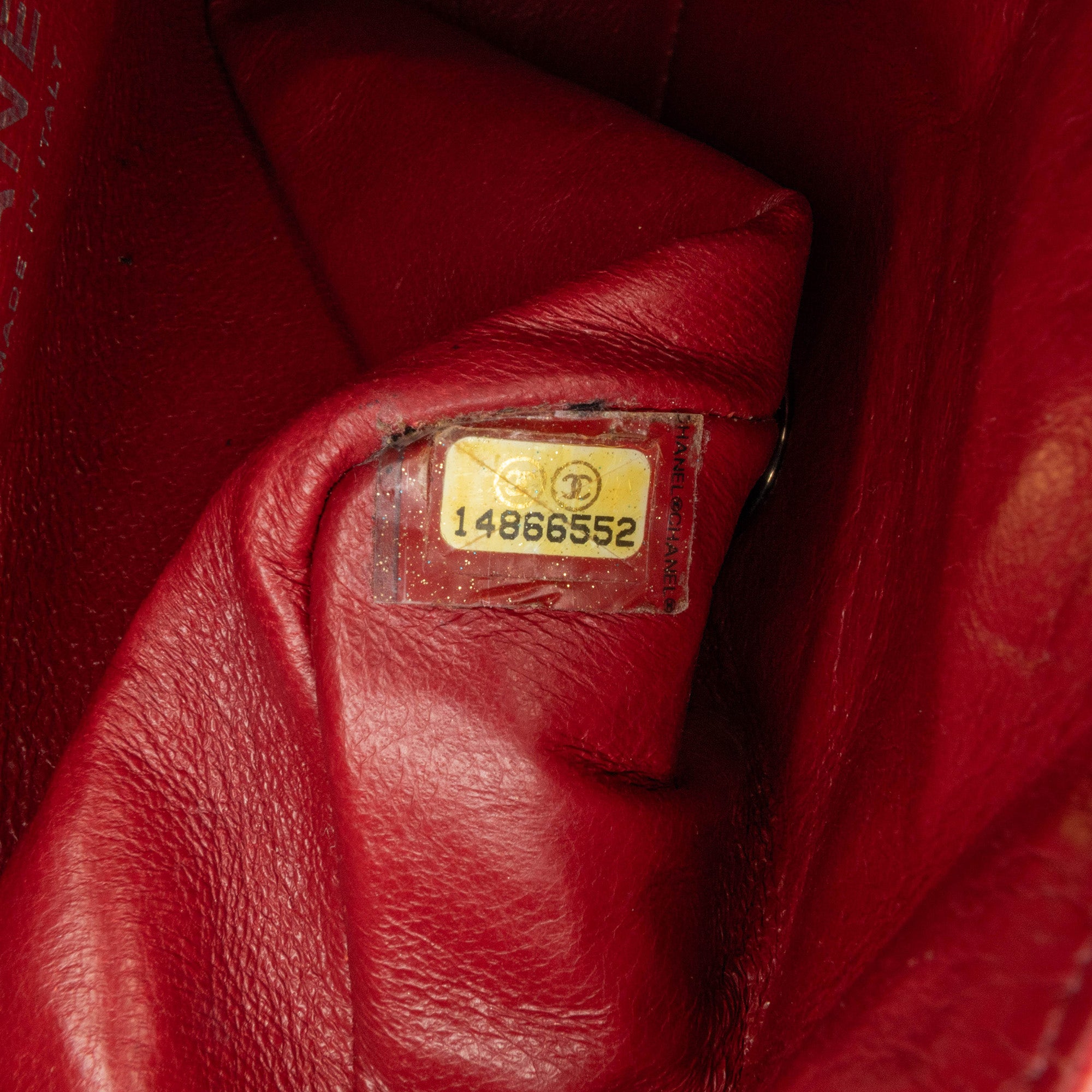 Chanel | Pre-Owned Mini Square Classic Caviar Single Flap | Red