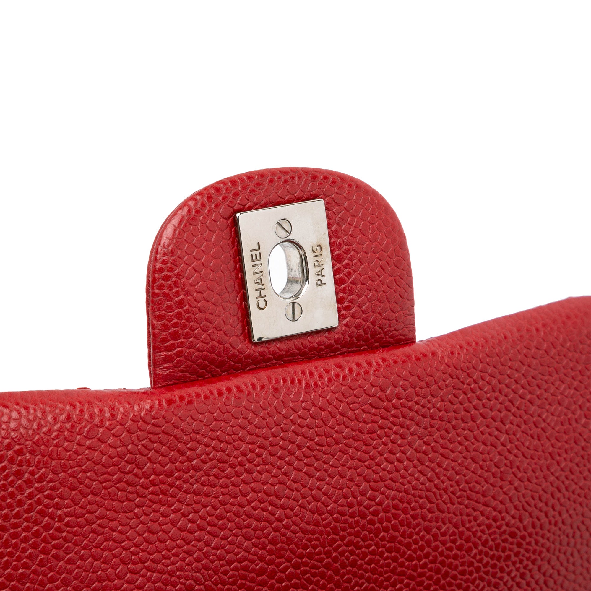 Chanel | Pre-Owned Mini Square Classic Caviar Single Flap | Red