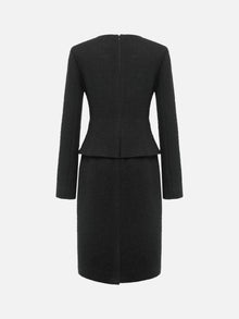 Parisian-style Knit Dress | Black