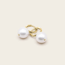Womens | 14K Solid Yellow Gold | Large Pearl Huggies | Freshwater Pearls