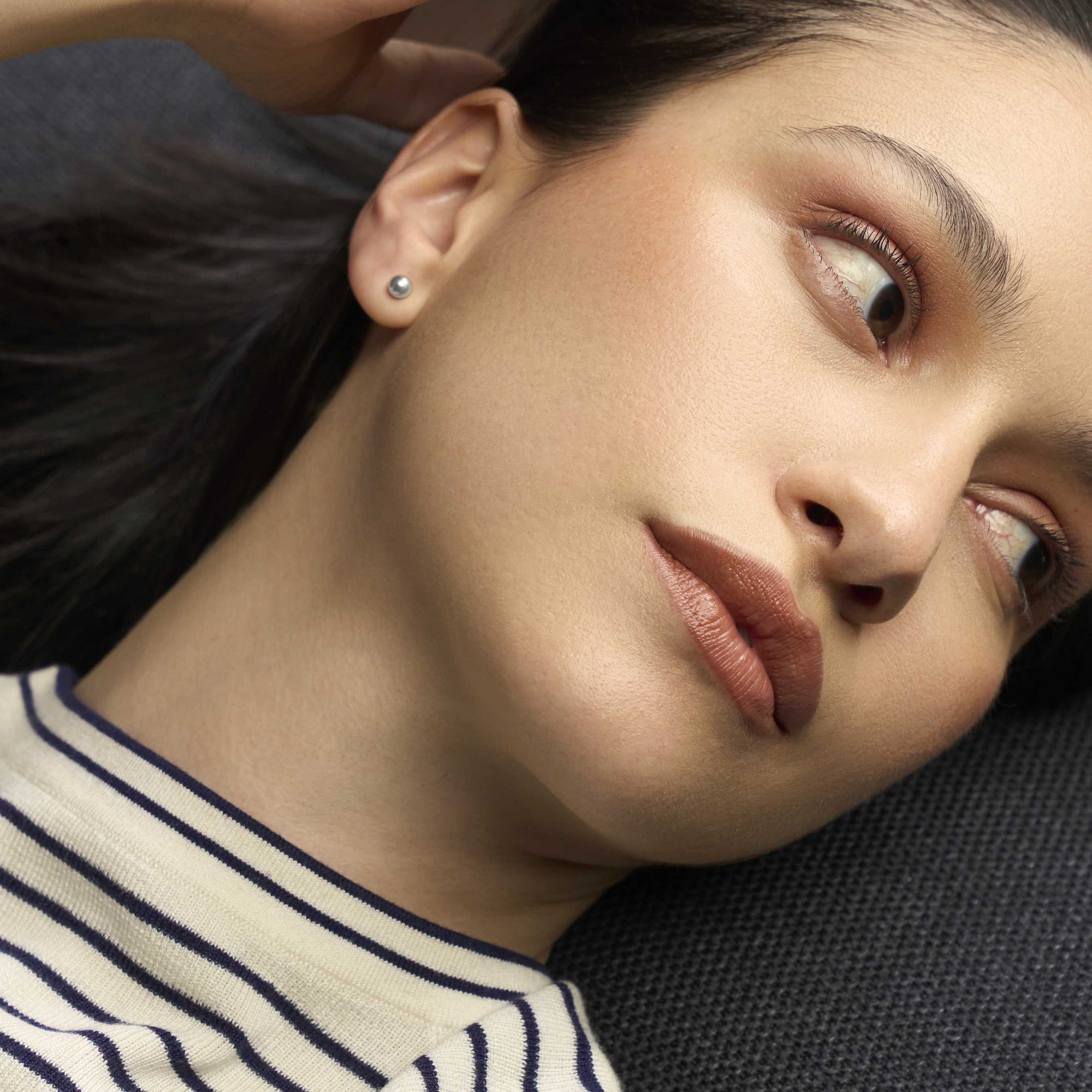 Womens | Sphere Studs | 14K Solid White Gold