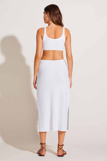 The Icon Cutout Dress | White Organic Rib