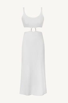 The Icon Cutout Dress | White Organic Rib