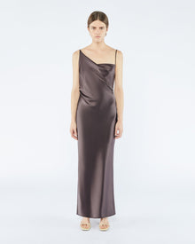 Lennie Slip Satin Maxi Dress | Coffee Bean