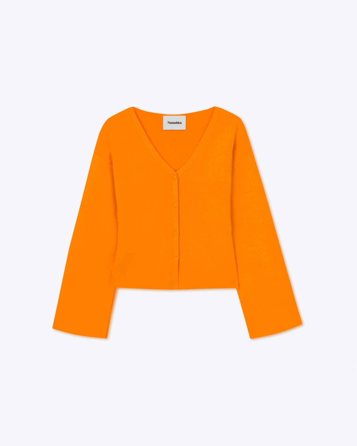 Mari V-Neck Cardigan | Bright Orange