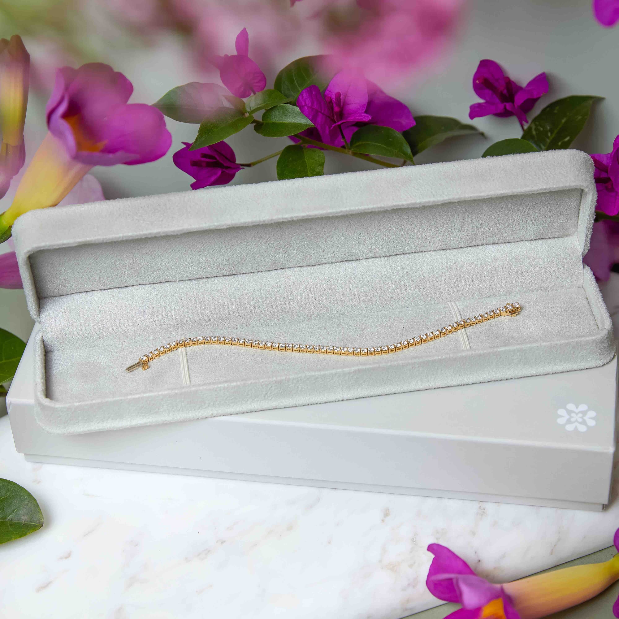 Womens | 18K Solid Yellow Gold | Dalton Tennis Bracelet | 2.3 CTW Diamonds