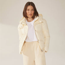 Womens | Adeline Hooded Down Puffer Jacket | Cream