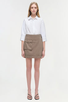 Womens | Fraser Mini Shirt Dress | Faded Olive Multi