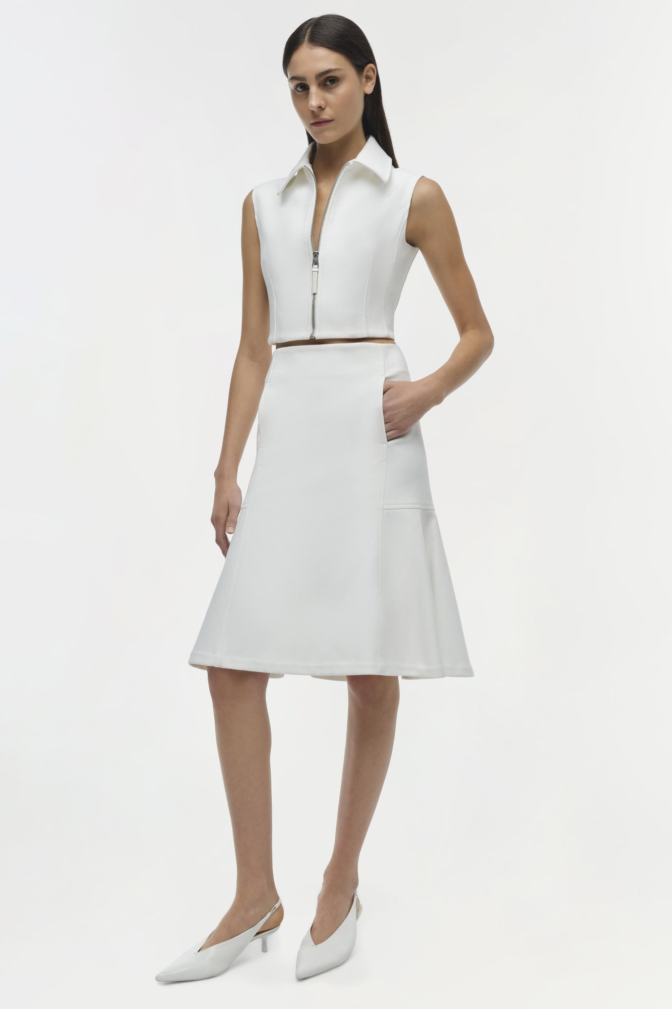 Womens | Foster Midi Skirt | Ivory