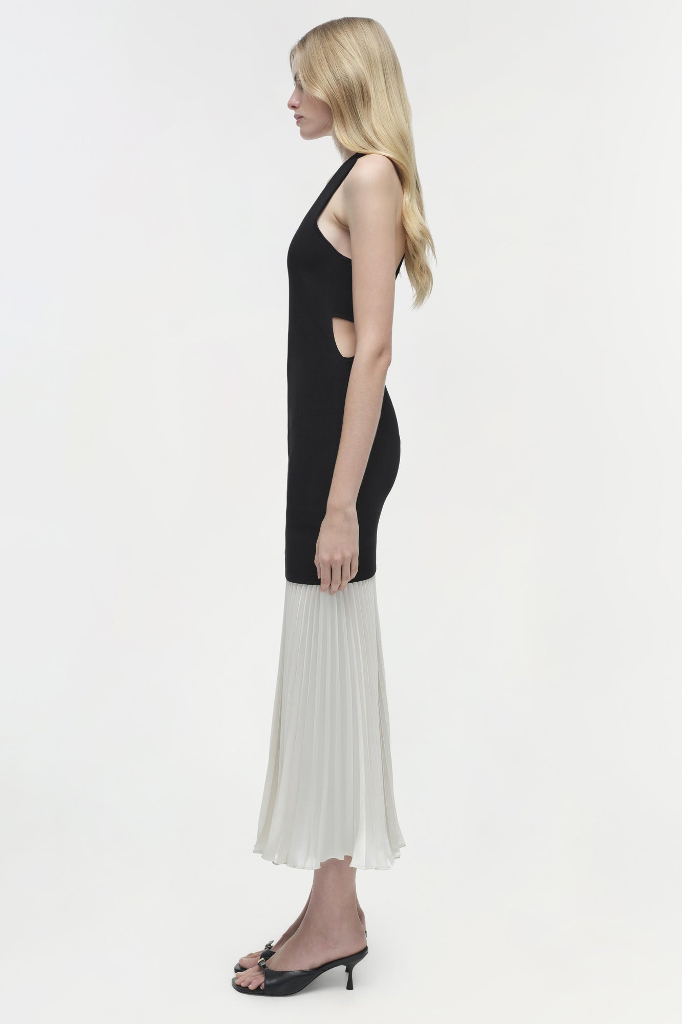 Womens | Zaden Knit Combo Midi Dress | Black Multi