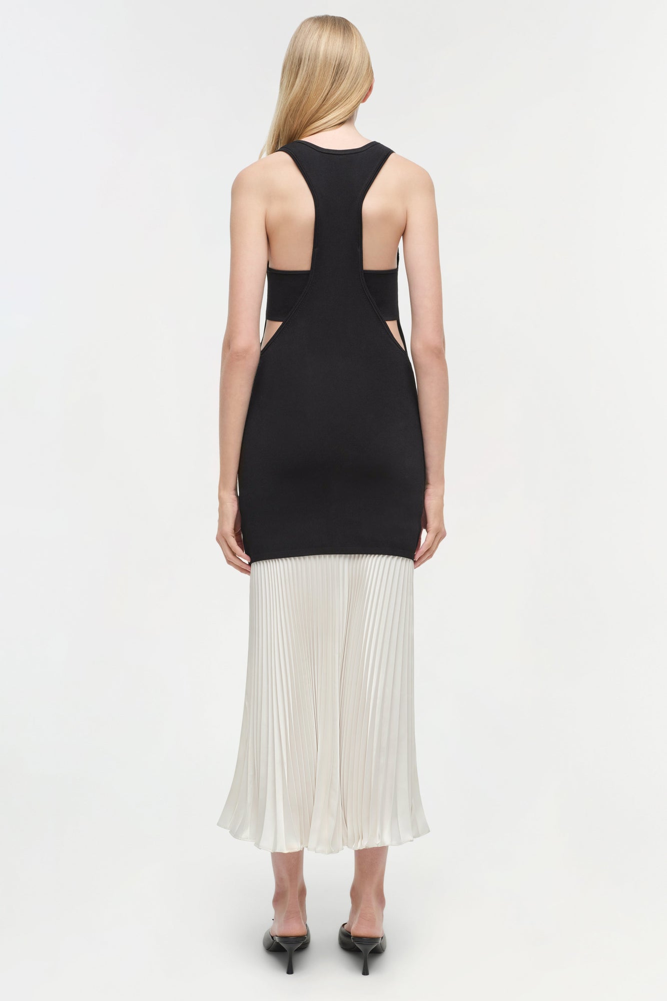 Womens | Zaden Knit Combo Midi Dress | Black Multi