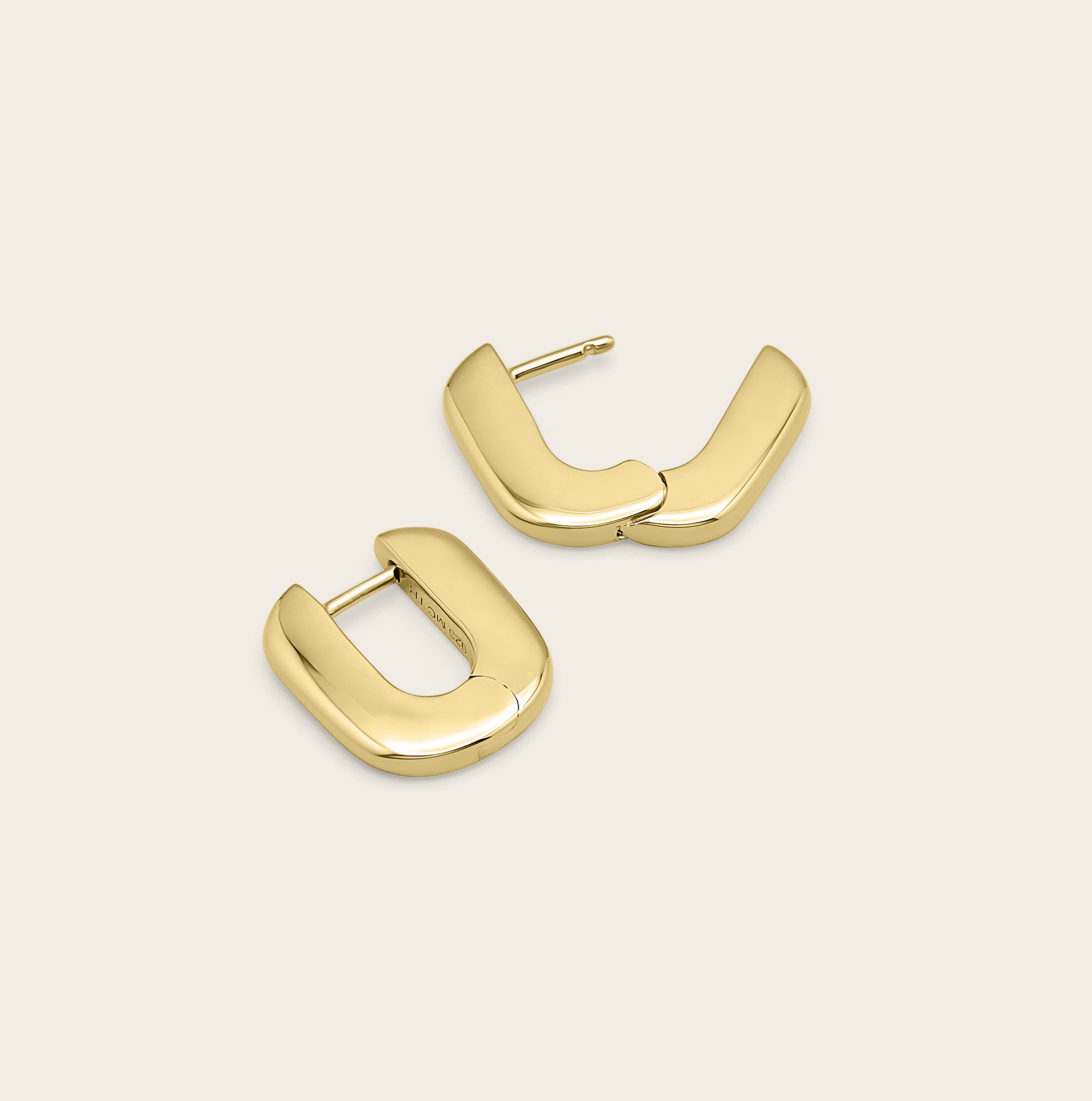Womens | Paperclip Huggies | 18K Gold Vermeil