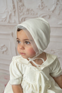 Helenus Ivory Velour Bonnet | Ivory