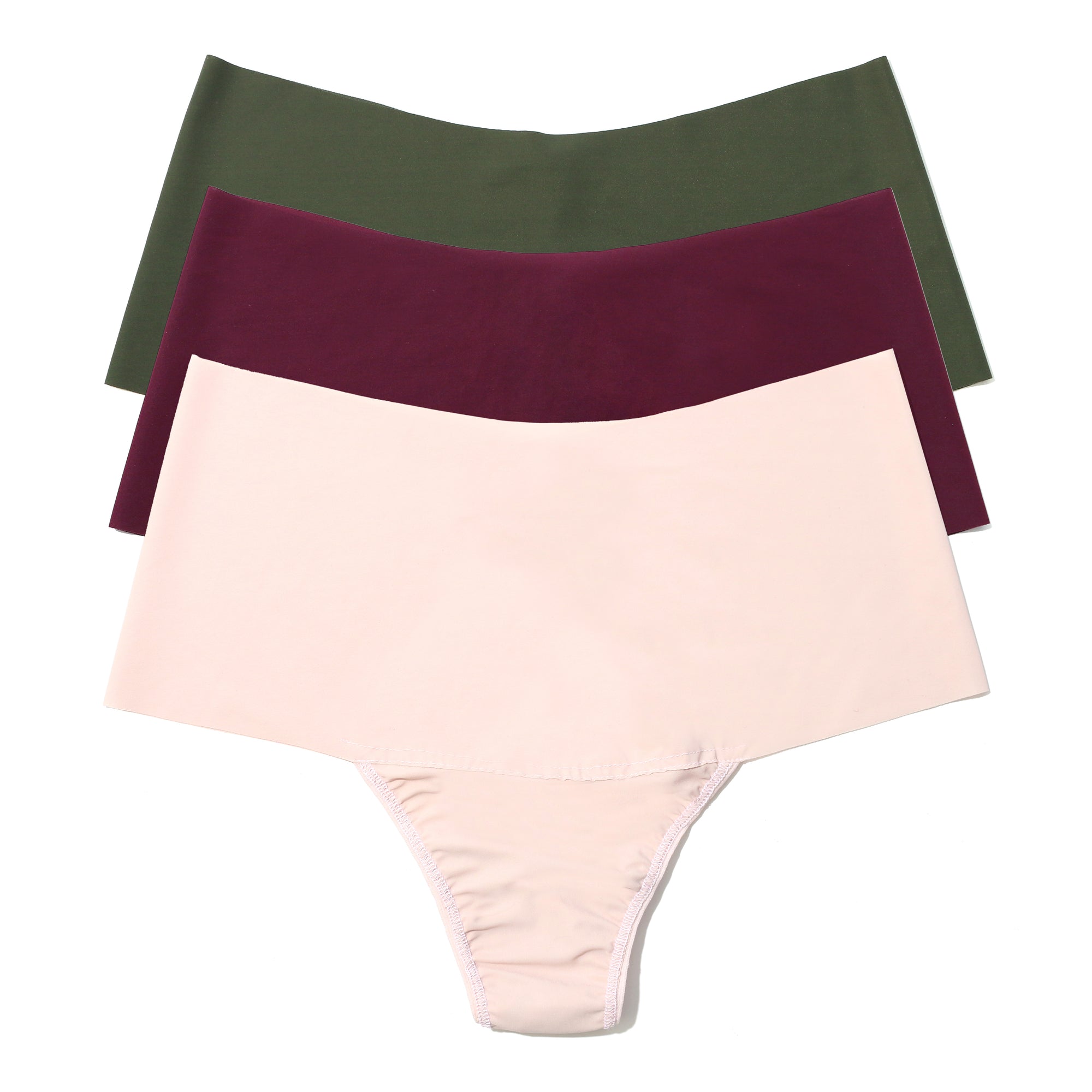 3-Pack BreatheSoft Hi-Rise Thong | Dried Cherry/Dandelion/Pine Tree