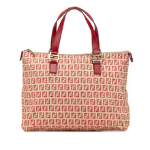 Fendi | Pre-Owned Zucchino Canvas Tote | Brown/Beige/Red