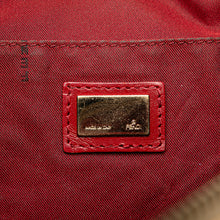 Fendi | Pre-Owned Zucchino Canvas Tote | Brown/Beige/Red