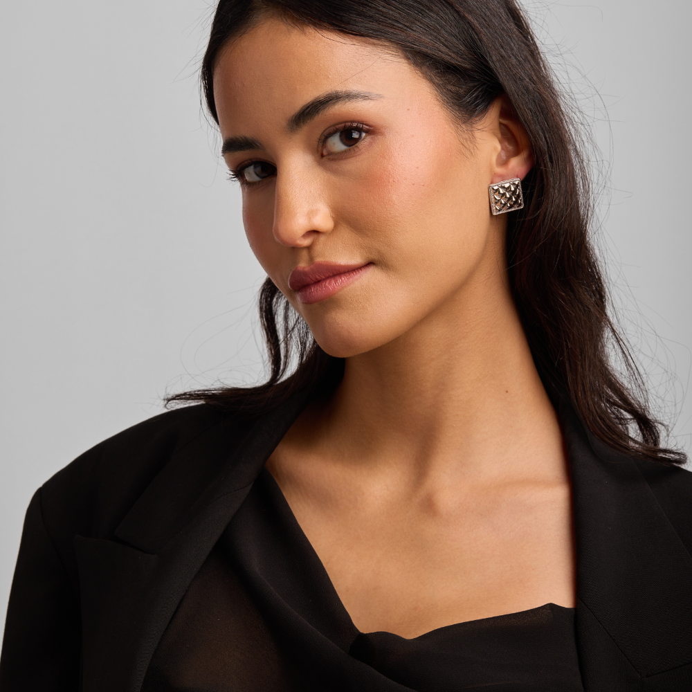 Blair Earring | Rhodium-Plated Brass