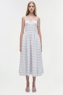 Womens | Kittiya Cotton Midi Dress | Periwinkle Sky Multi