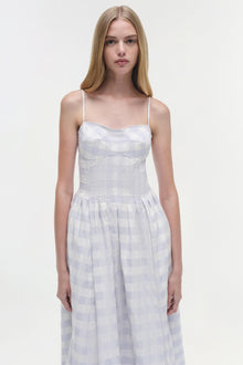 Womens | Kittiya Cotton Midi Dress | Periwinkle Sky Multi