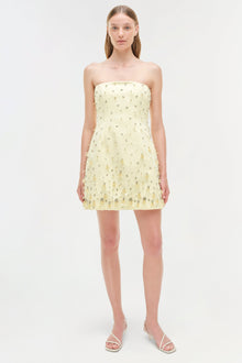 Womens | Yasmin Embellished Strapless Mini Dress | Sunglow