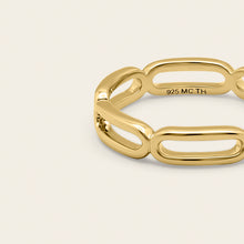Womens | Paperclip Chain Ring | 18K Gold Vermeil