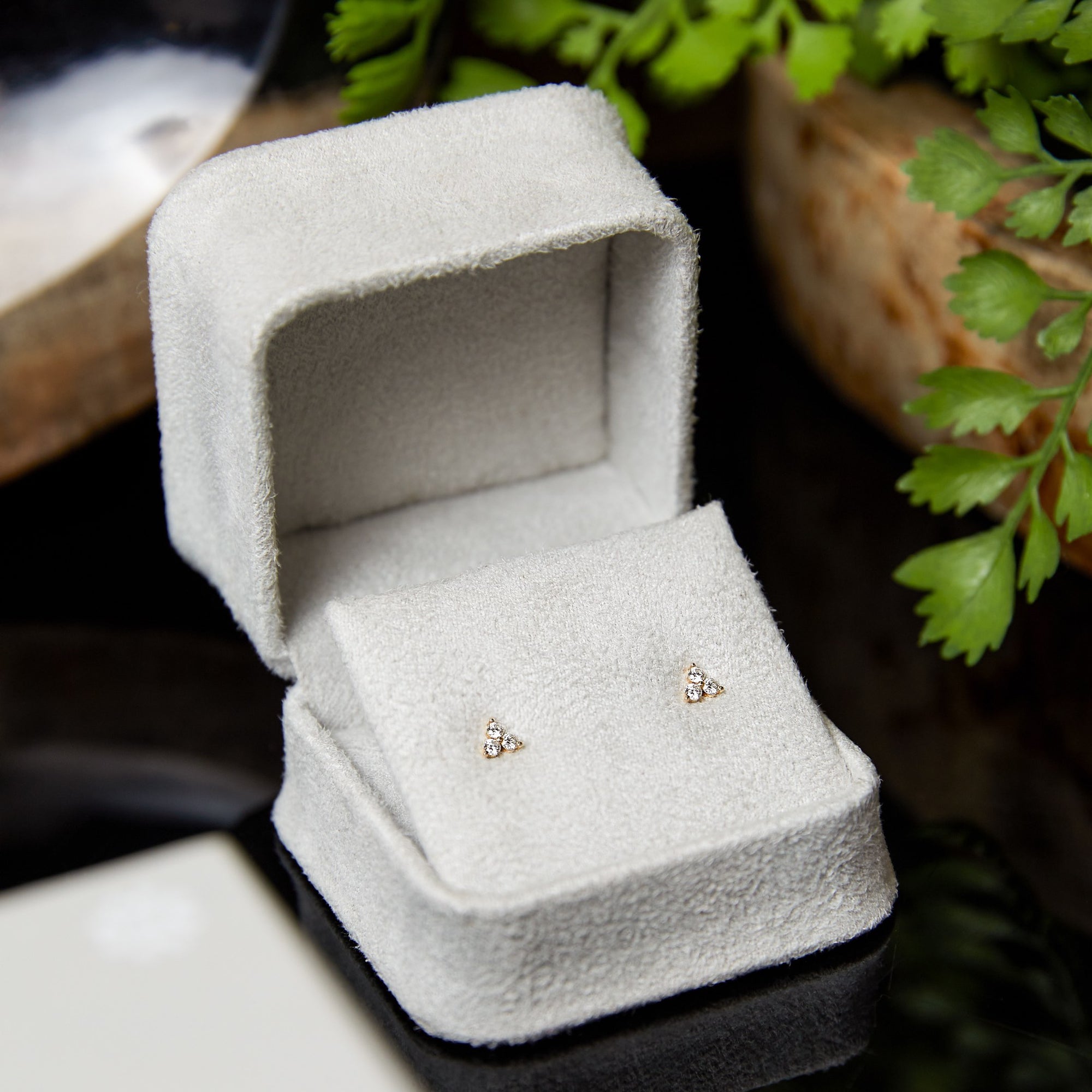 Womens | Sphere Studs | 14K Solid Yellow Gold