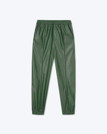 Vitor Saleokobor Alt-Leather Elasticated Trousers | Pine Green