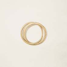 Womens | 14K Solid Yellow Gold | Interlocking Ring | 0.338 CTW Diamonds